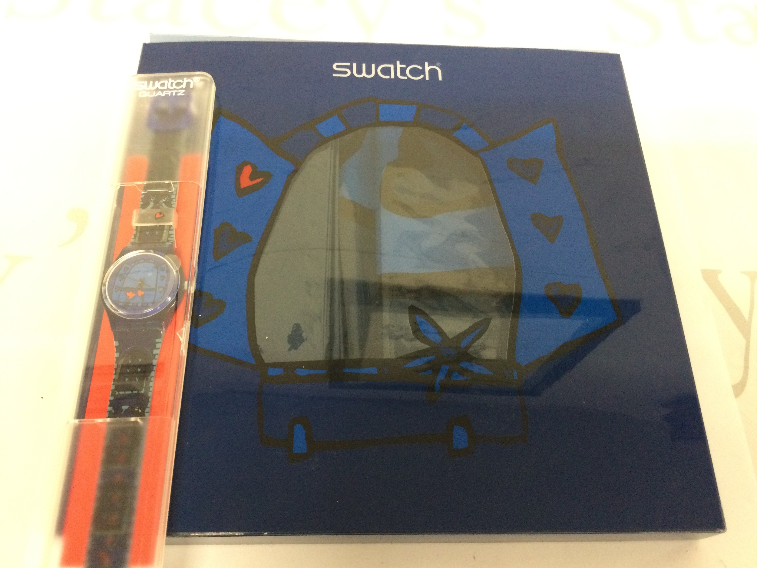 20 swatch Amour Total gents watch with its Valentine's Day packaging.