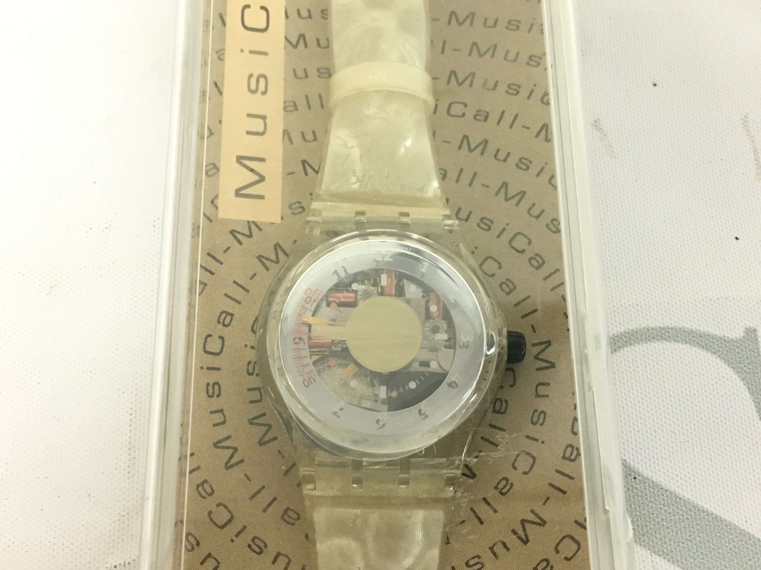 1997-1998 Swatch "Musicall" watch featuring a design by Dutch saxophonist Candy Dulfer.