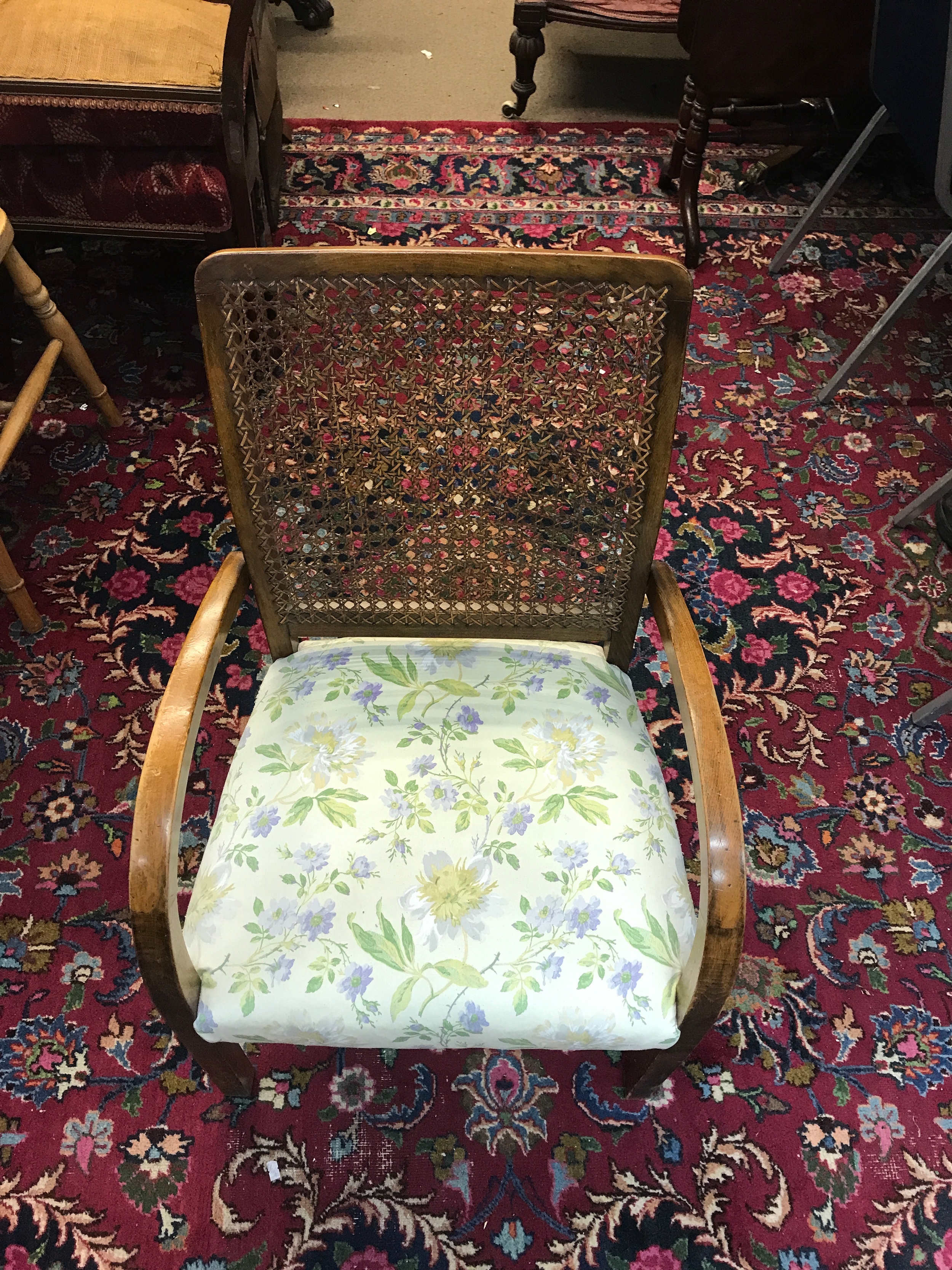 An Edwardian chair 84cm tall 52cm wide 46cm long 