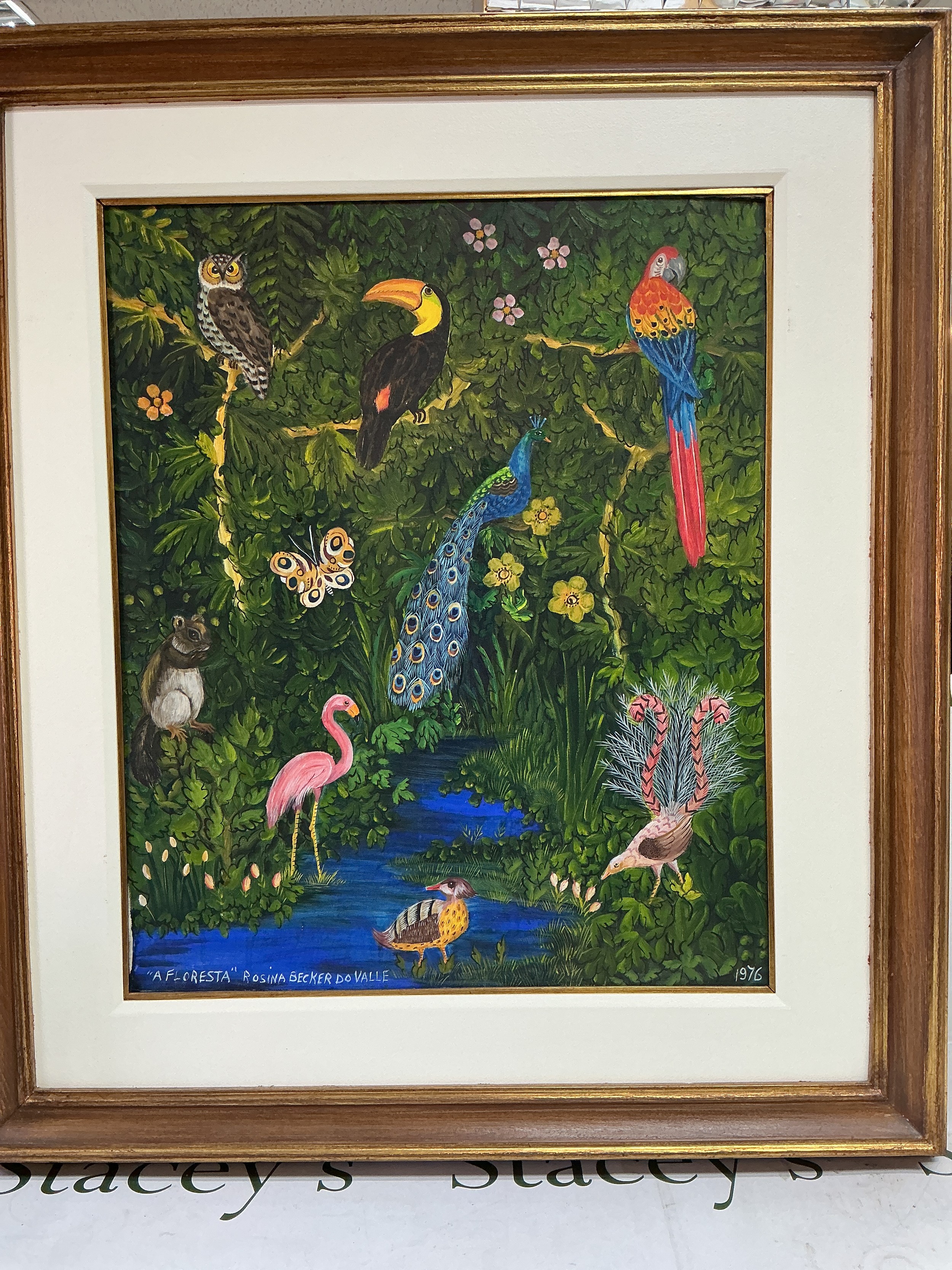 Rosina Becker Do Valle 1914-2000. An oil on canvas titled 'A Floresta'. Approx 78cm x 88cm.
