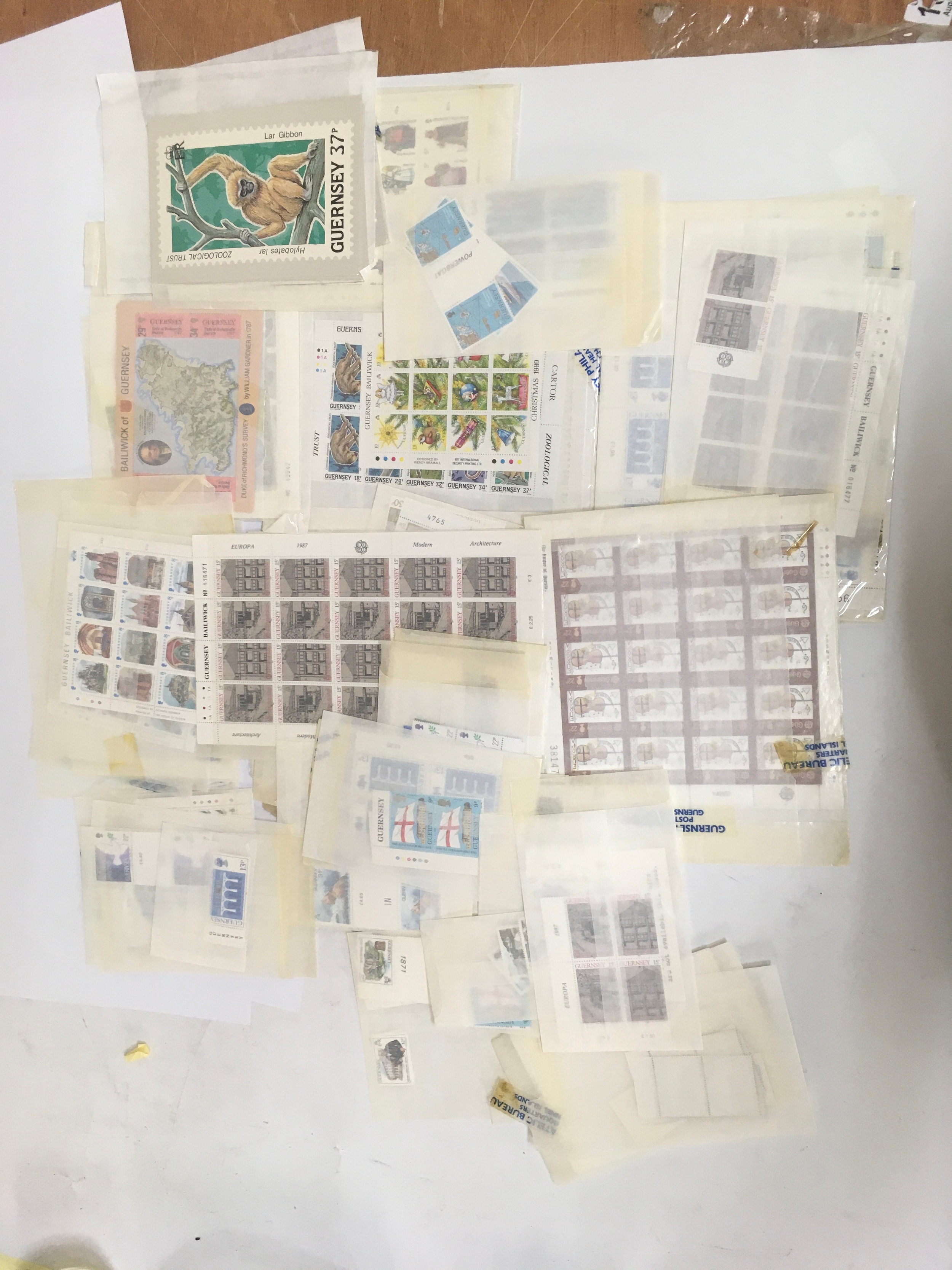 Collection of  Channel Islands, 'Gernsey', ' Alderney & other commemorative  Crown dependancies stamps. This lot also includes Information guides on specific stamps.