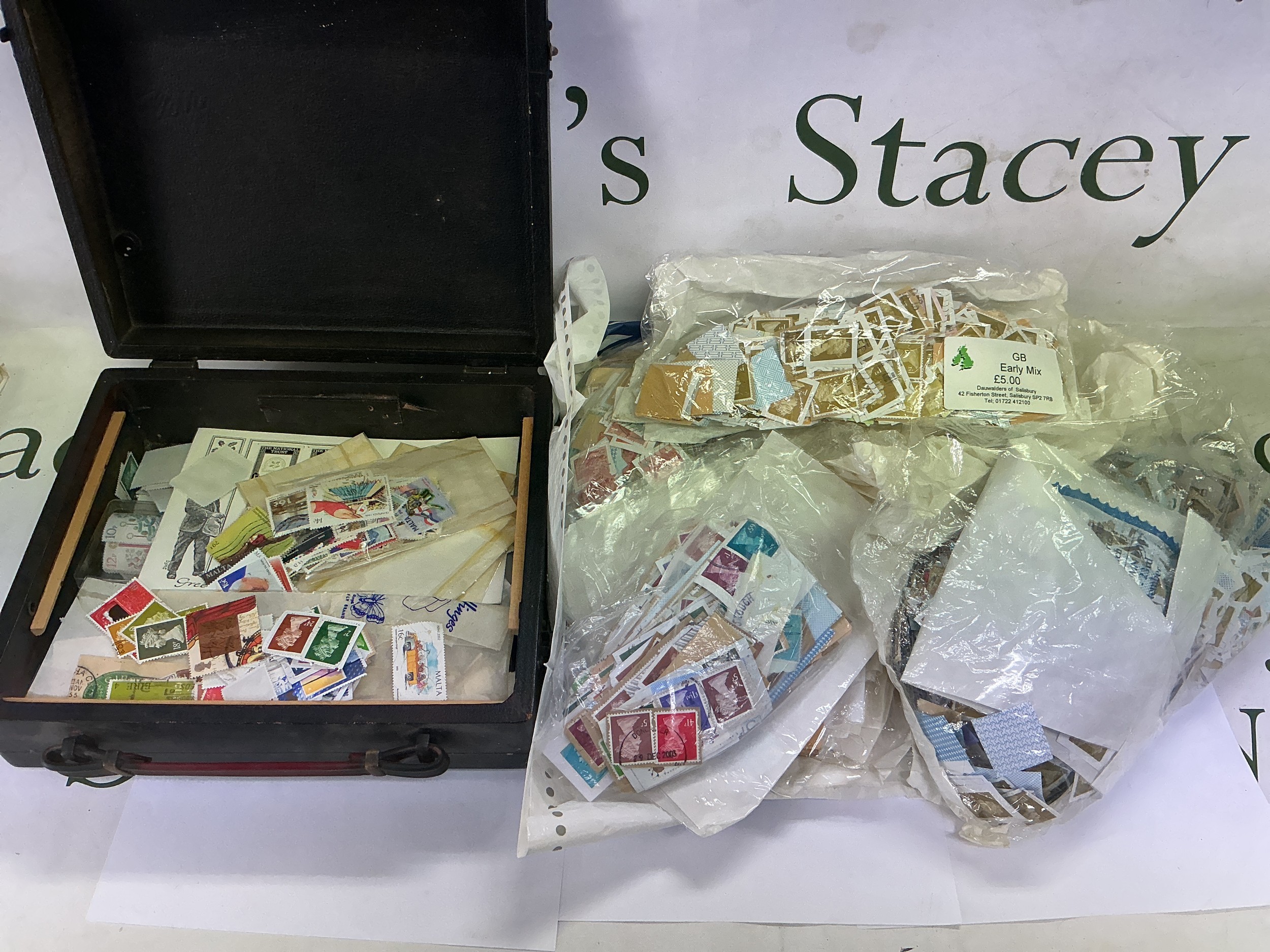 A large collection of used GB and world stamps.