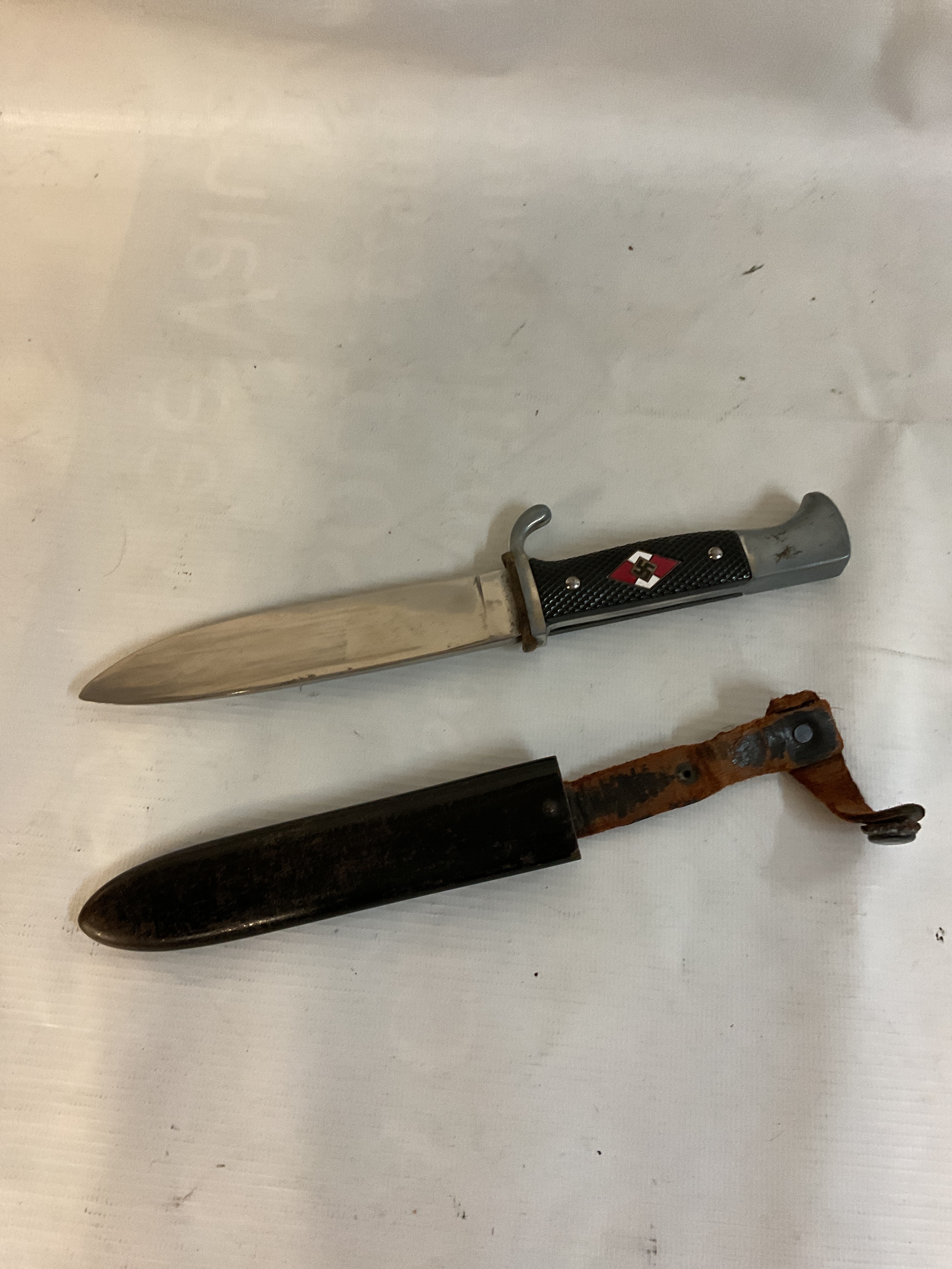WWII German Hitler Youth dagger and sheath.