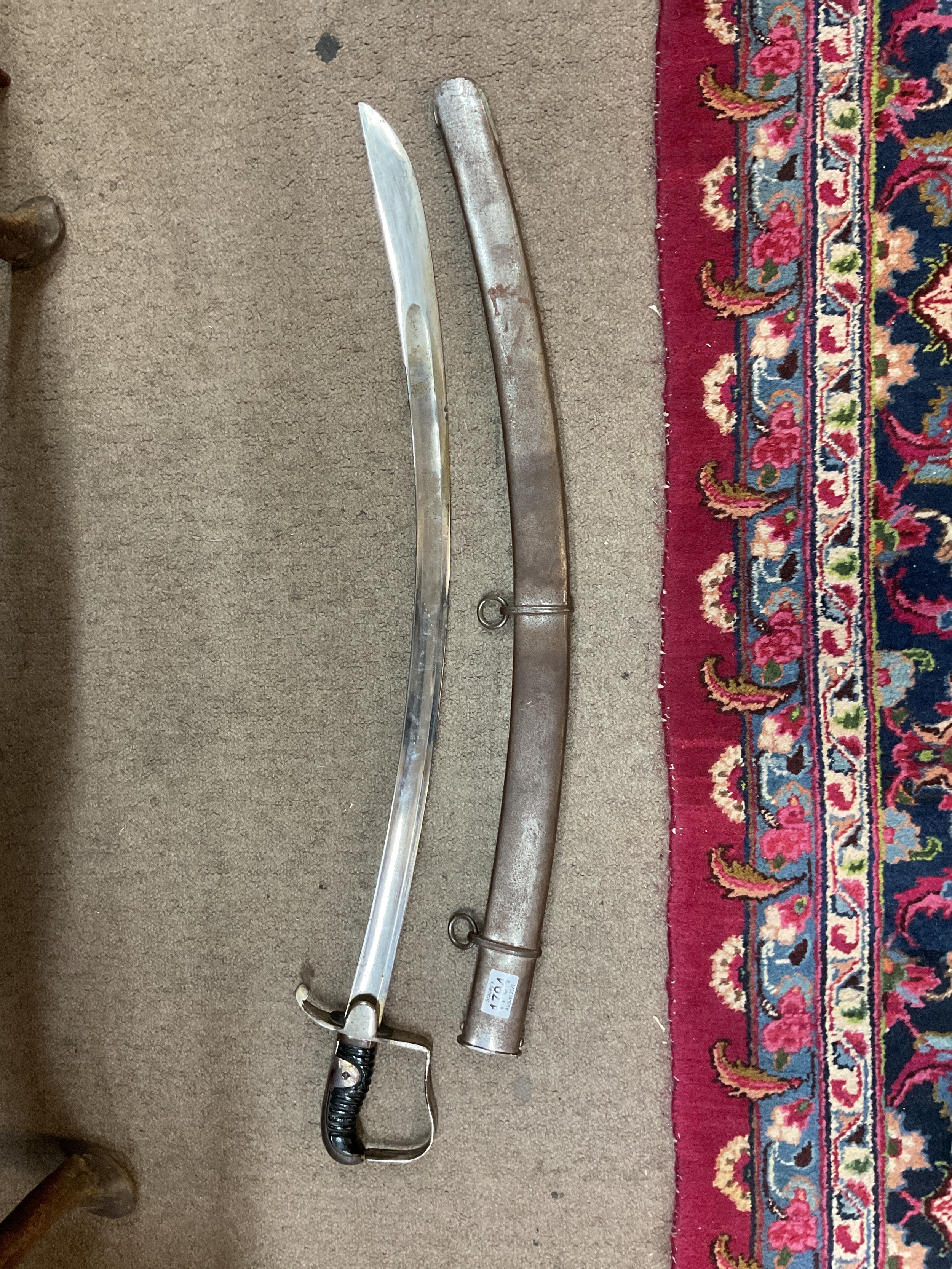Pattern 1797 cavalry officers sword and scabbard.