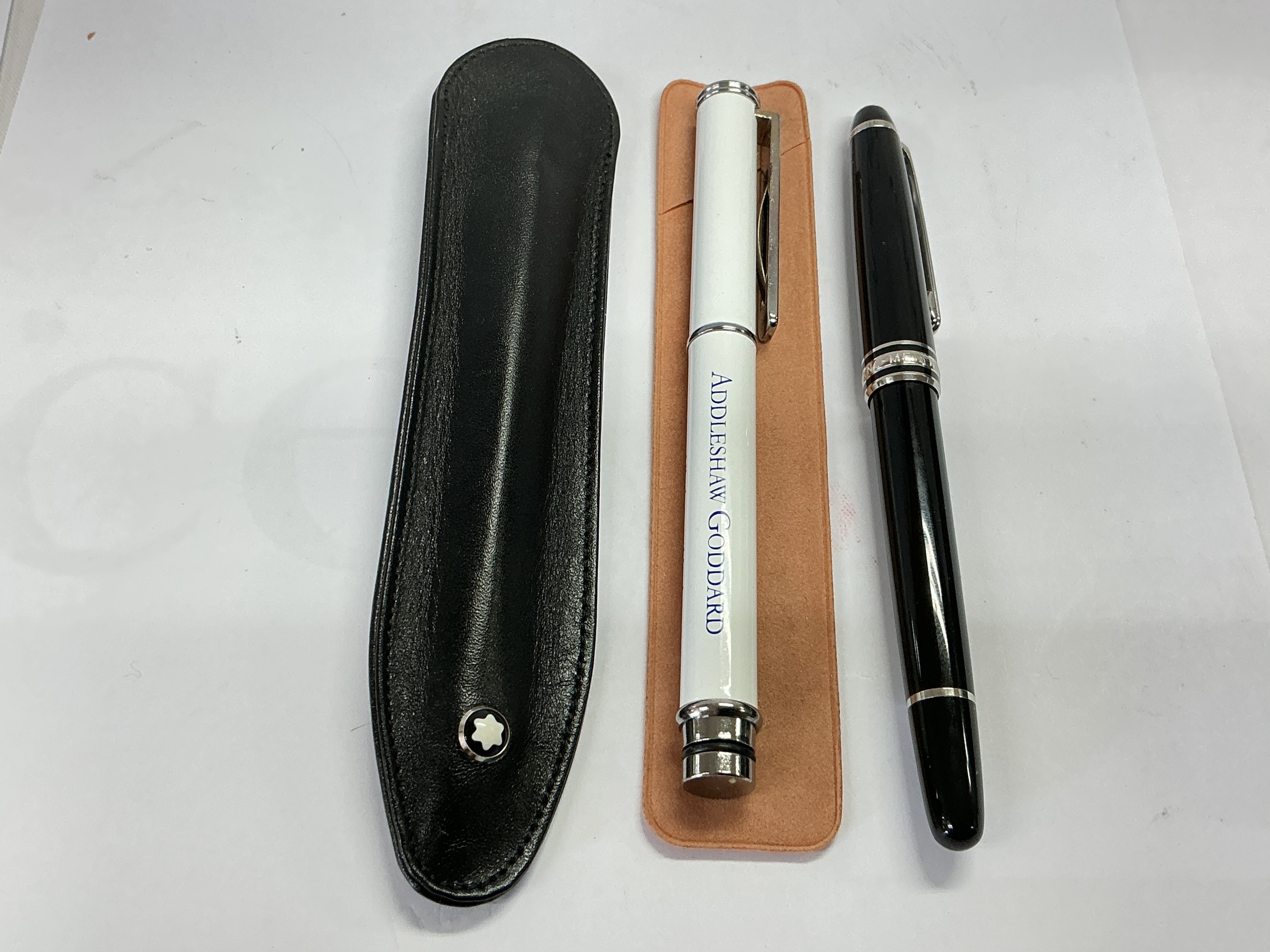 A Montblanc pen and one other.