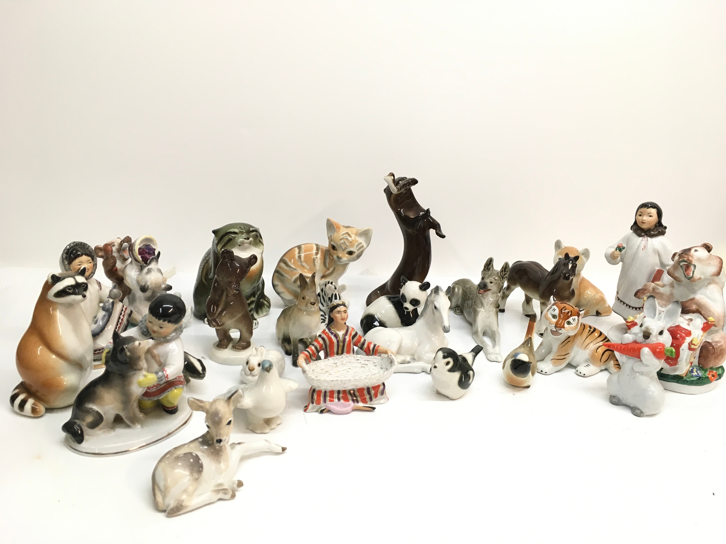 29 porcelain Russian figures 