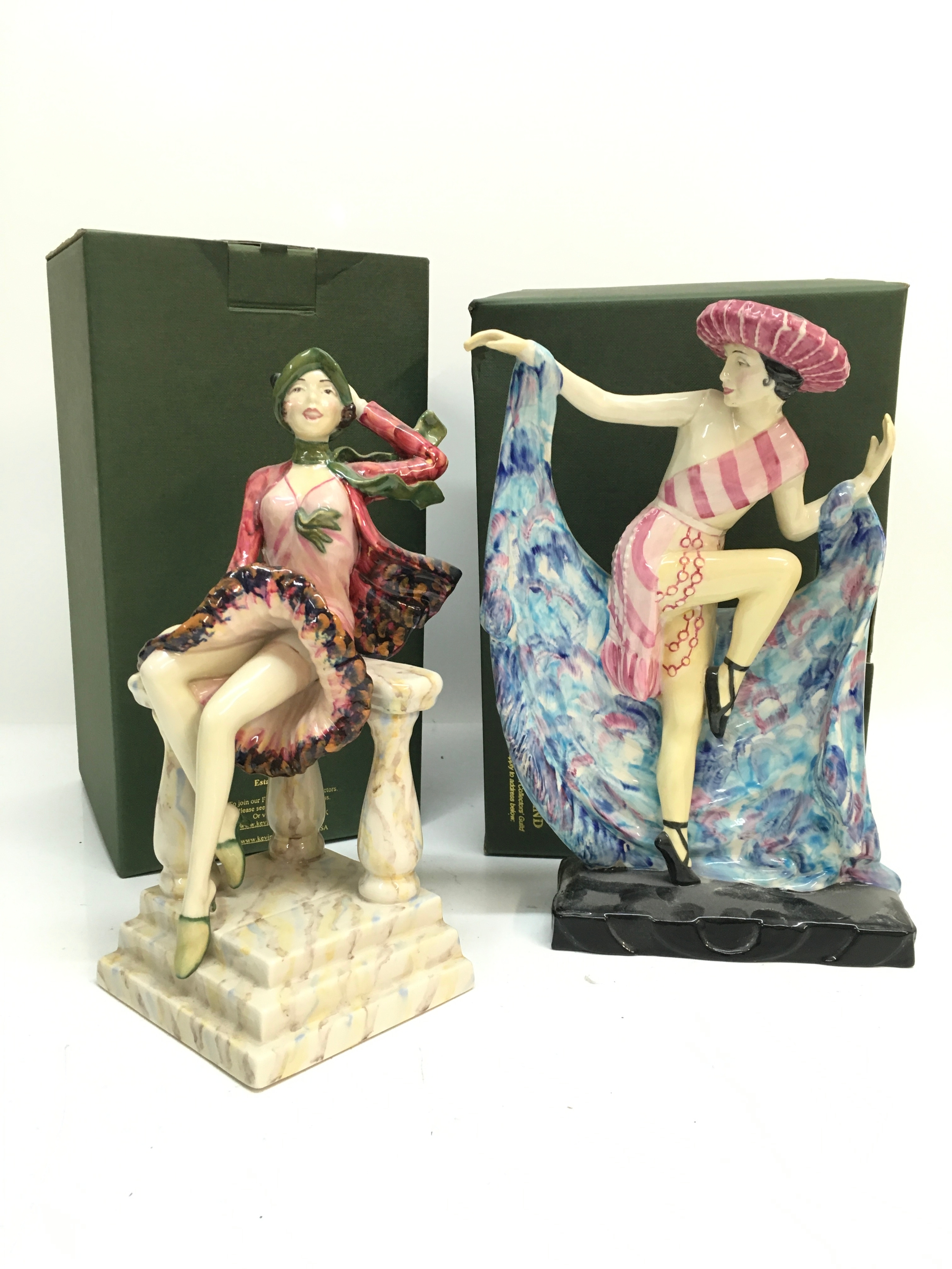 Two boxed Peggy Davis porcelain figures La Brise 1999/2000 168, Mexican Dancer 486/500