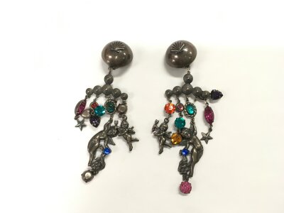 A pair of 1970s Butler & Wilson style earrings. NO RESERVE