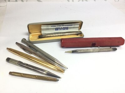 Pens including two silver , no reserve