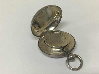 A Silver Sovereign case Birmingham hallmarks. With a sprung cavity.