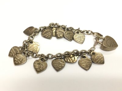 A silver Tiffany style bracelet, 40.8g.