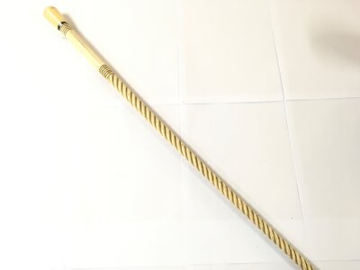 A Narwhal Tusk Walking Stick. Approximate Length 91CM.