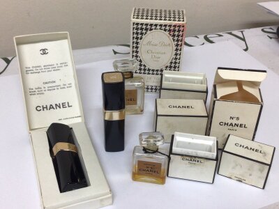 A Collection of Genuine Vintage Chanel Perfume Christian Dior sold as seen. NO RESERVE.