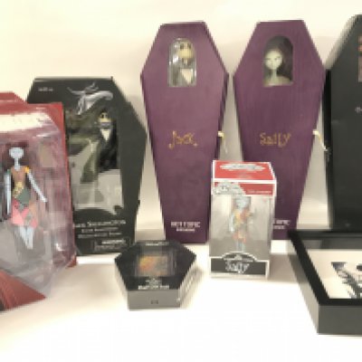 A Large Collection of Tim Burtons A Nightmare Before Christmas Figures and Toys. (3).