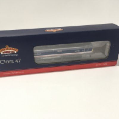 A boxed model locomotive by Bachmann no.31 657. A class 47 diesel Haymarket network southeast. DCC. 00 gauge