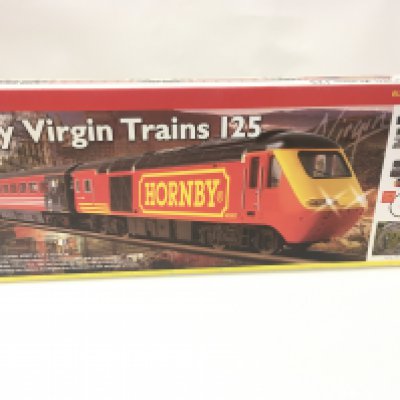A boxed Hornby train set R1080 Virgin Trains 125. Box a little worn. 00 gauge