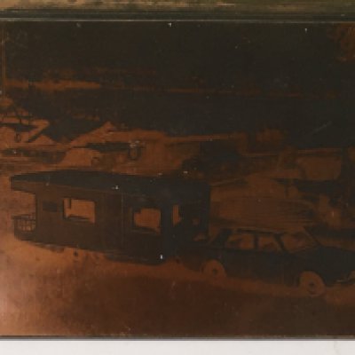 A collection of 4 unique copper printing plates made for the Matchbox company. Each plate is approximately 100 x 80mm.