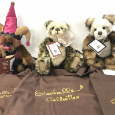 3 X Charlie Bears From the Isabelle Lee Collection. A Giggles. Olive And Anniversary Mia. All With Tags And Bags. (3).