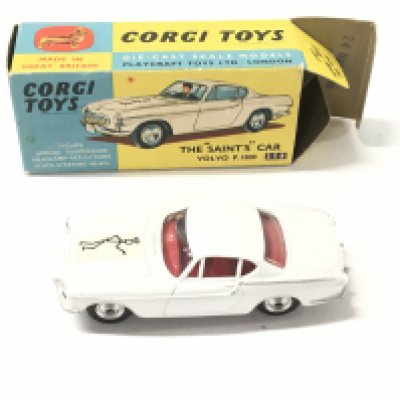 A boxed Corgi diecast car No.258. The Saints Volvo P.1800