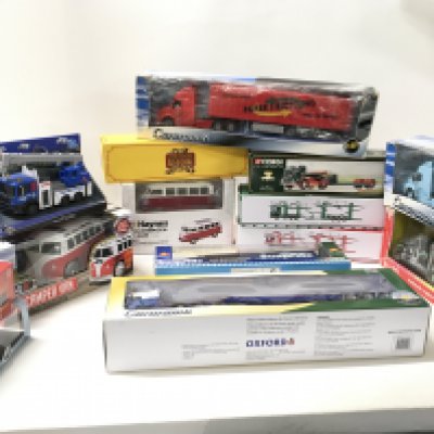 An assorted collection of 14 model vehicles both collectibles and fun . Includes a remote control VW camper van..manufacturers include Oxford..Corgi..Cararama. No reserve