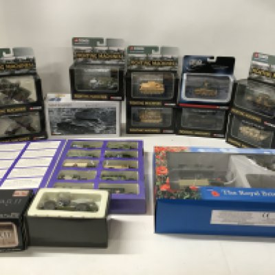 A collection of military related vehicles including planes..vans..tanks. No reserve