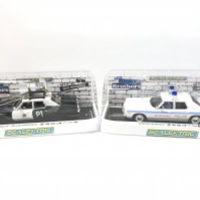 A Boxed Scalextric Blues Brothers Dodge Monaco-Bluesmobile and A Dodge Monaco.