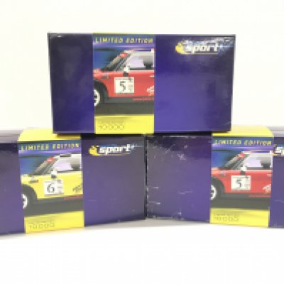 3 Boxed Scalextric Mini Coopers.