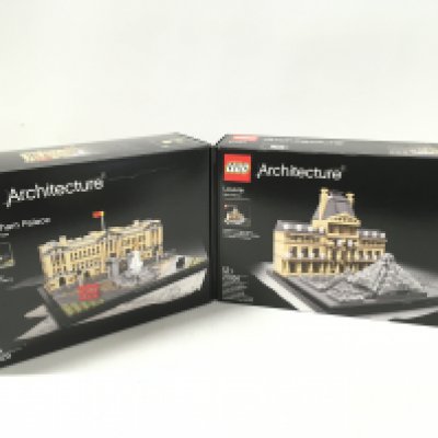 2x sealed boxed Lego Architecture sets includes #21024 Louvre. Also # 21029 Buckingham Palace. No reserve