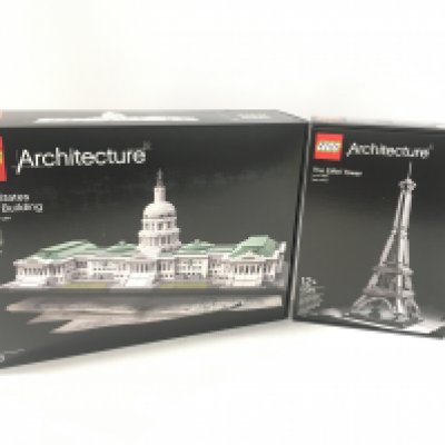 2x sealed boxed Lego Architecture sets including # 21030. United States Capitol Building. # 21019 The Eiffel Tower. No reserve