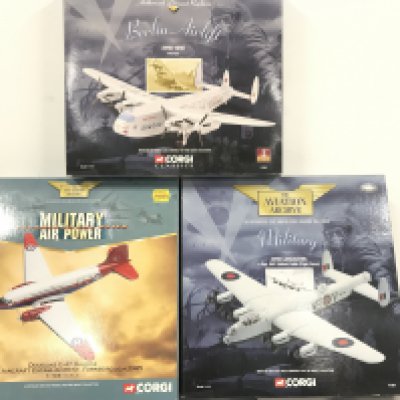 3 X Boxed Corgi Aviation Archive Model including a Avro York. A Douglas C-47 Dakota an a Avro Lancaster. No Reserve. (3).