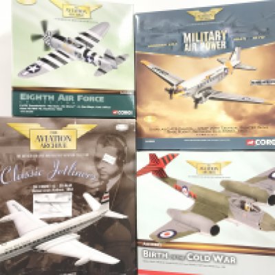 4 X Boxed Corgi Aviation Archive Diecast Models Including A P47 Thunderbolt. A Douglas C-47A. A DH Comet And A Gloster Meteor. No Reserve (4).