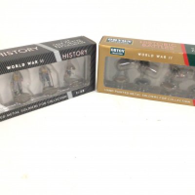 2x boxed sets of Oryon World War2 metal soldiers includes ART 3002 ARNHEM. British Parachutists and German Parachutists.. also ART 5003 British Aviation RAF Aces. No reserve