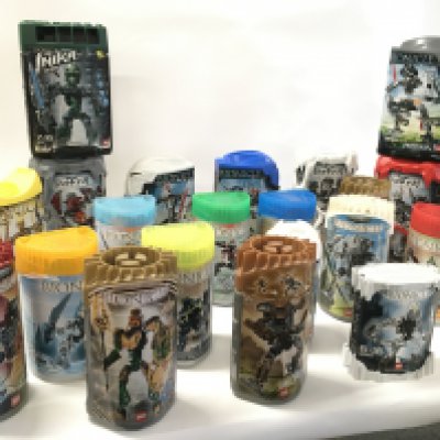 A collection in excess of 20 Lego Bionicle sets all have been opened and assembled then disassembled and repacked.