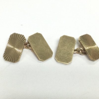A pair of 9ct gold cufflinks, approx 10g. Shipping category A.