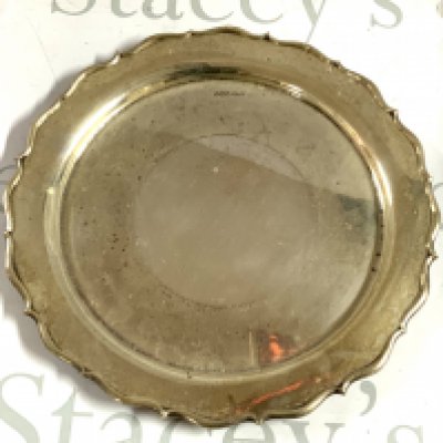 WITHDRAWN - A hallmarked silver tray, total weight 690g. (A)