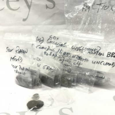 A collection of Bronze Roman coins including Gladius II 268-270AD high grade coins , uncleaned coins. Postage category A