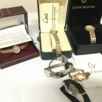 A collection of ladies watches Rotary Claude Valentini and others.