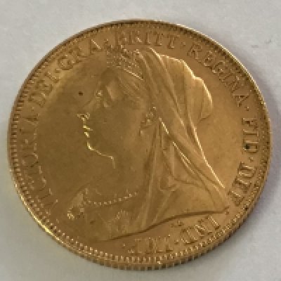 A gold full sovereign dated 1898