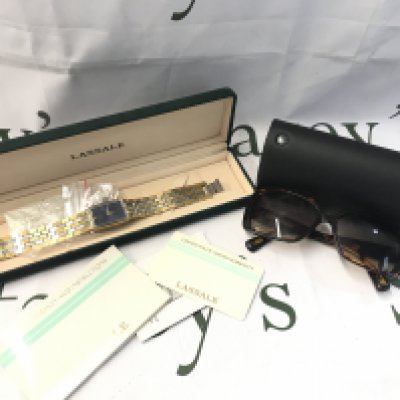 A boxed Lassale watch, Marc Jacobs sunglasses. No reserve Postage catB