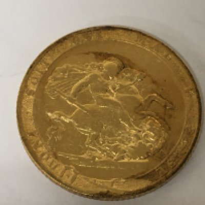 A George III 1817 gold sovereign.