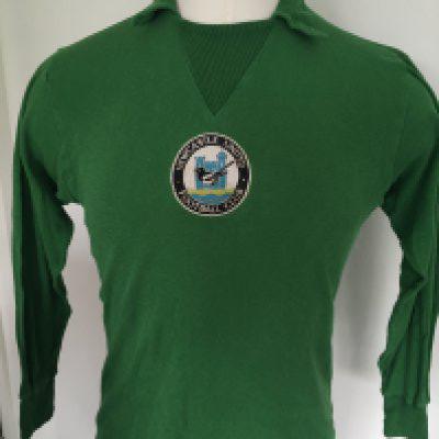 1970s Newcastle Goalkeepers Match Worn Football Shirt: Green Bukta long sleeve shirt with central Newcastle club badge. COA available from Mick Martin who believes it was worn by a team mate around 76/77. Rare.