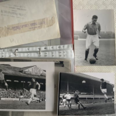 West Ham Press Photo Collection: Some nice late 40s and early 50s with some 60s youth team players and match action with Hurst and Standen. All the ones listed have press stamps and a few are signed including George Petchey. The rest are 70s onwards and all press photos with some having press stamps. Must view folder. (35)