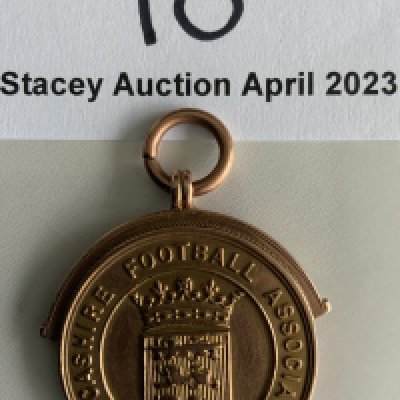 Bolton Wanderers 1924 - 1925 Lancashire Cup Winners Medal: Gold medal with ring suspension. Issued and engraved to Harry Greenhalgh for winning the Lancashire Cup Final. Excellent without box.