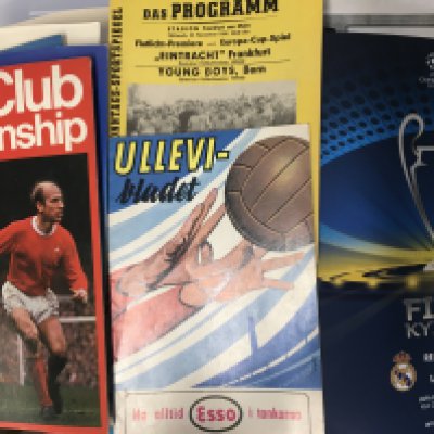 European Competition Football Programmes: Large quantity mainly involving British clubs in good condition. Hardly any duplication. Great collection from all eras. (est 500)