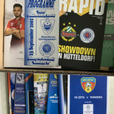 Glasgow Rangers European Away Football Programmes: From 2000 to 2020 including some newspaper editions and team sheets. Some harder to obtain included. Excellent. (118)