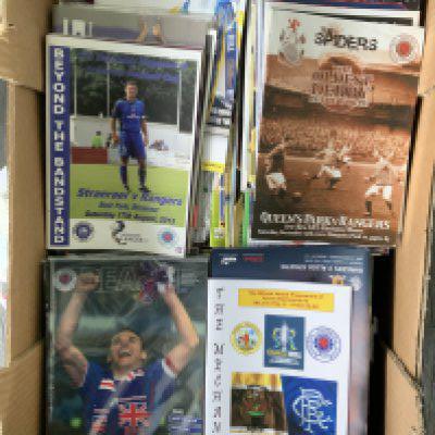 Glasgow Rangers Football Programmes: From 2012/2013 to 2014/2015 seasons which were in the lower divisions of Scottish football. Home and away with some low print runs with some of the 76 aways. C/W some team sheets. Instructions to sell. (140)