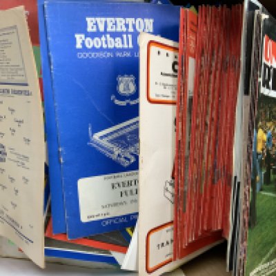 Football Programme Boxes: Wide range of contents from the 60s onwards to include 70s West Ham Manchester United and Arsenal. Large quantity in good condition within 3 boxes of which one is modern Barnet homes. Instructions to sell.