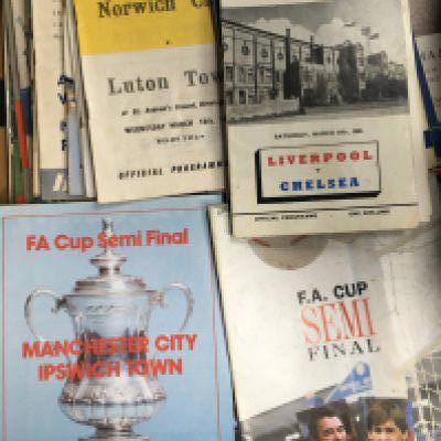 Semi Final Football Programmes: Mainly good condition with light duplication from various semi finals. (230+)