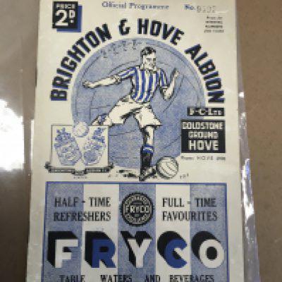 38/39 Brighton v QPR Football Programme: Very good condition league match with no team changes.