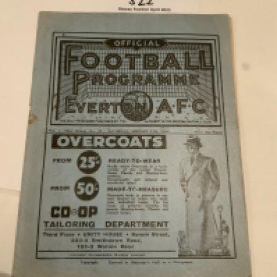 35/36 Everton v Preston FA Cup Football Programme: Very good condition programme with no team changes.